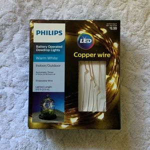 Philips Warm White Copper Dew Drop Fairy Lights.